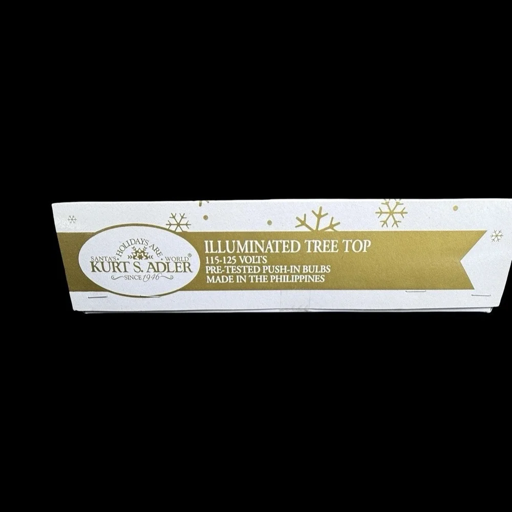 Kurt S. Adler Lighted Capiz‎ Angel Tree Topper Christmas Tree New